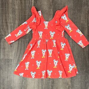 Disney Red Dress with Mickey  Characters